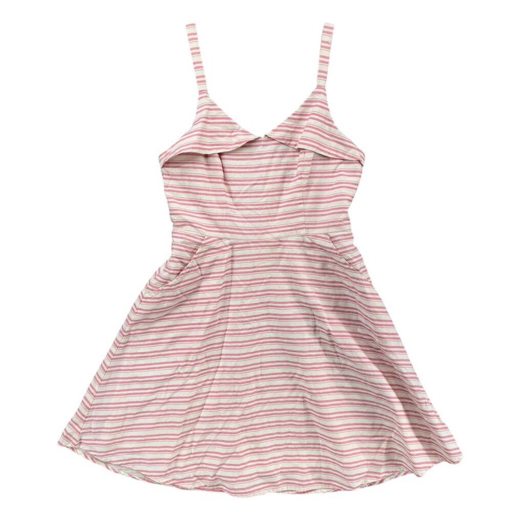 Striped Pink & White Sundress with Spaghetti Straps